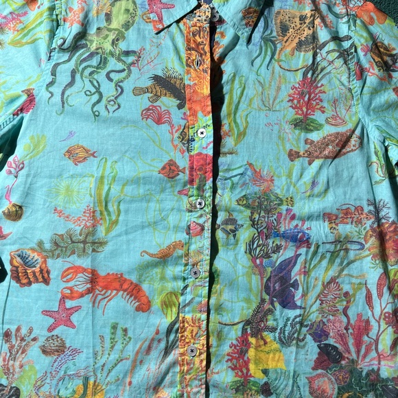 TIZZIE Ocean-Themed Button-Up Shirt - Picture 6 of 12